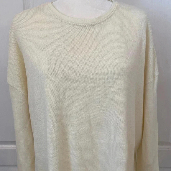 Linda Lundstrom Womens Cream Wool Blend Tunic Sweater - Picture 2 of 9